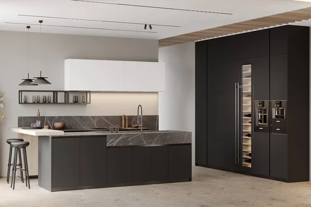 KITWOOD EIGHTEEN kitchen — floor-to-ceiling pantry, integrated appliances, Lebanon